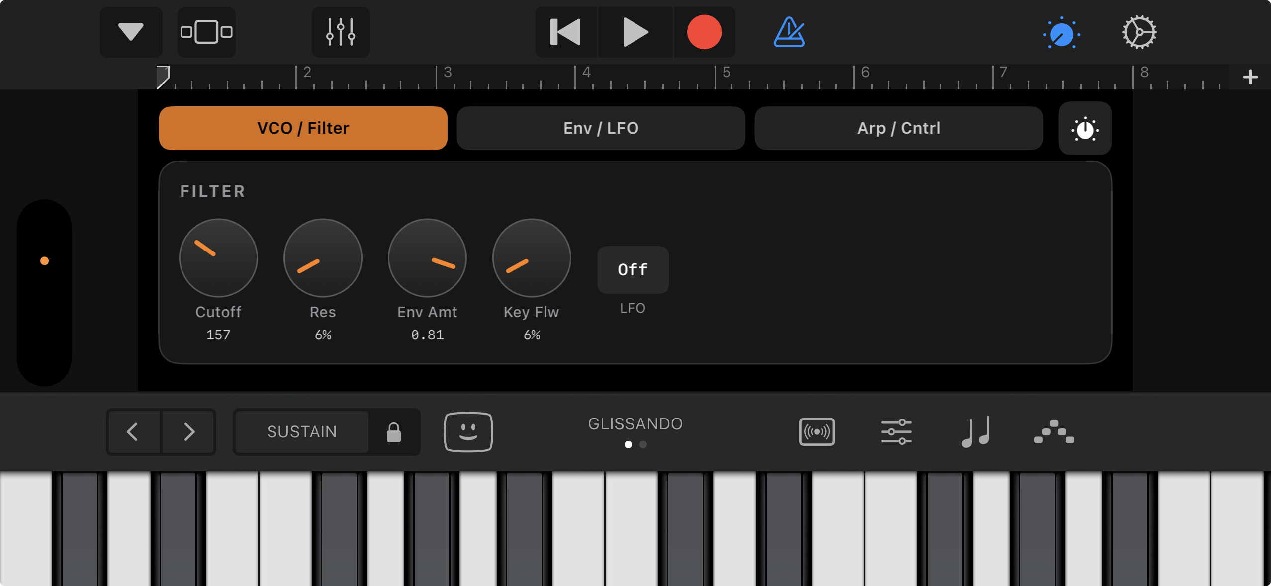 REVE Model 1 running as an AUv3 plugin inside a host app